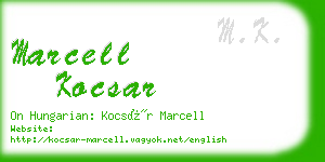 marcell kocsar business card